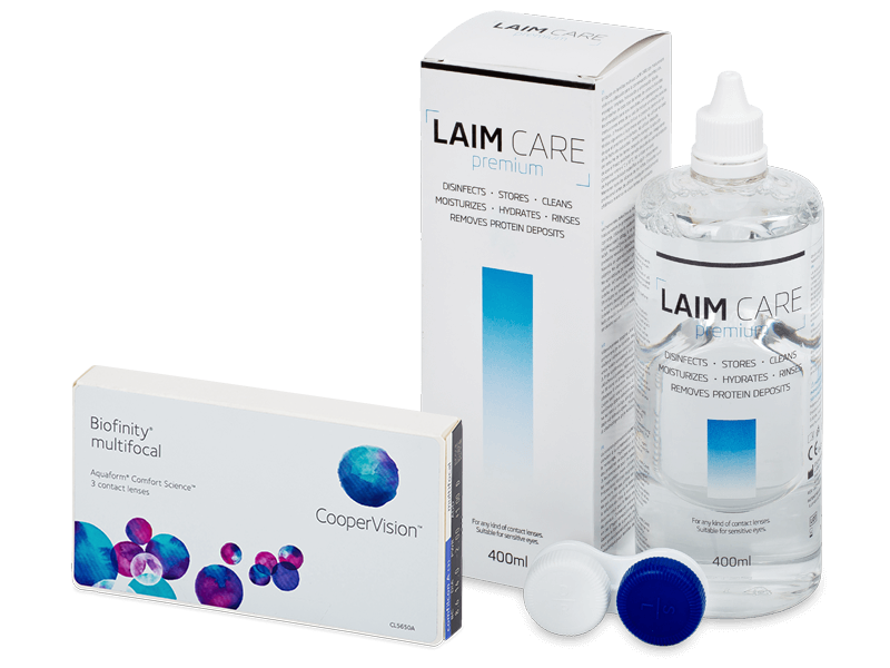 Biofinity Multifocal (3 Linsen) + Laim Care 400 ml