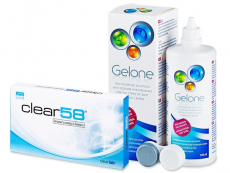 Clear 58 (6 Linsen) + Gelone 360 ml