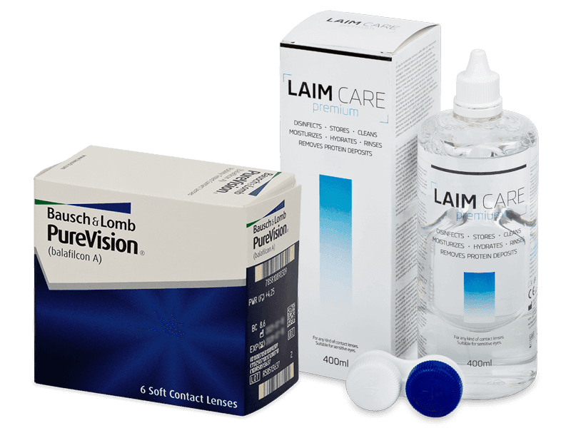 PureVision (6 Linsen) + Laim Care 400 ml