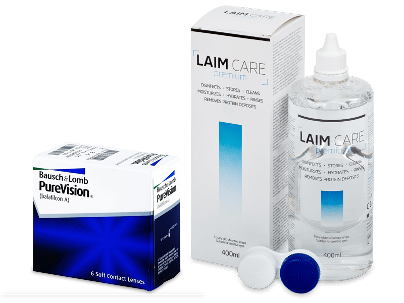 PureVision (6 Linsen) + Laim Care 400 ml