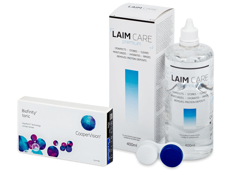Biofinity Toric (3 Linsen) + Laim Care 400 ml