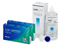 Air Optix Aqua (2x 3 Linsen) + Laim Care 400 ml
