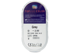 TopVue Color - Grey - mit Stärke (2 Linsen)