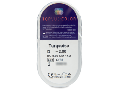 TopVue Color - Turquoise - mit Stärke (2 Linsen)