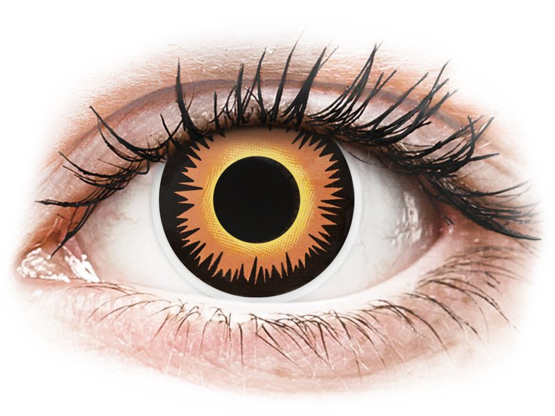 ColourVUE Crazy Lens - Orange Werewolf - Tageslinsen ohne Stärke (2 Linsen)
