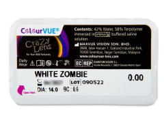 ColourVUE Crazy Lens - White Zombie - Tageslinsen ohne Stärke (2 Linsen)