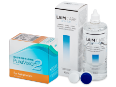 PureVision 2 for Astigmatism (6 Linsen) + Laim Care 400ml