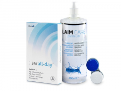 Clear All-Day (6 Linsen) + Laim Care 400 ml