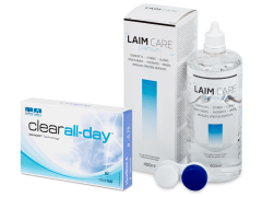 Clear All-Day (6 Linsen) +  Laim-Care 400 ml