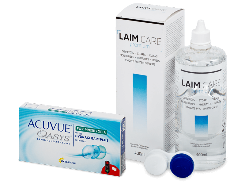 Acuvue Oasys for Presbyopia (6 Linsen) + Laim Care 400 ml