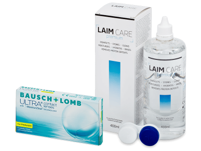 Bausch + Lomb ULTRA for Presbyopia (6 Linsen) + Laim Care 400 ml