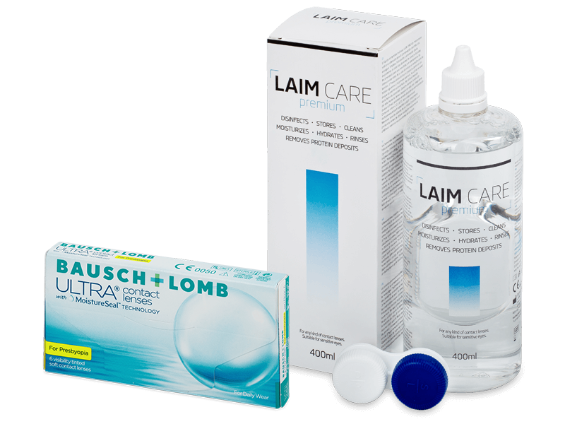 Bausch + Lomb ULTRA for Presbyopia (6 Linsen) + Laim-Care 400 ml
