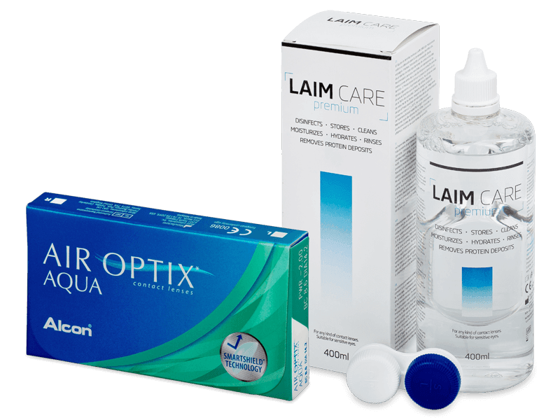 Air Optix Aqua (6 Linsen) + Laim Care 400 ml
