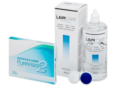 PureVision 2 (3 Linsen) + Laim Care 400 ml