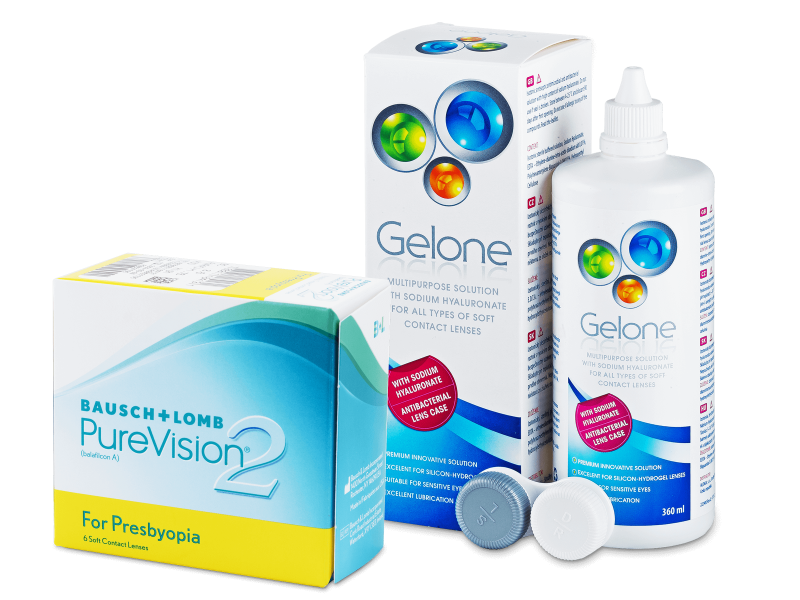 PureVision 2 for Presbyopia (6 Linsen) + Gelone 360 ml