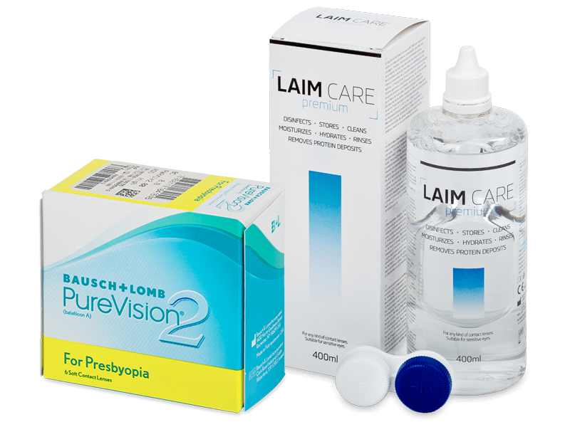 PureVision 2 for Presbyopia (6 Linsen) + Laim Care 400 ml