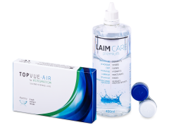 TopVue Air for Astigmatism (3 Linsen) + Laim-Care 400 ml