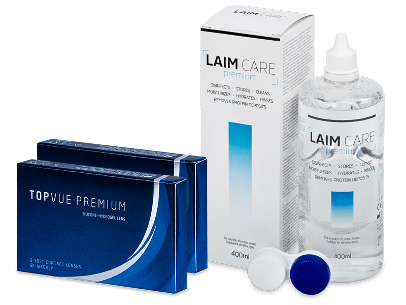 TopVue Premium (12 Linsen) + Laim Care 400 ml