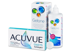 Acuvue Oasys with Transitions (6 Linsen) + Gelone Pflegemittel 360 ml