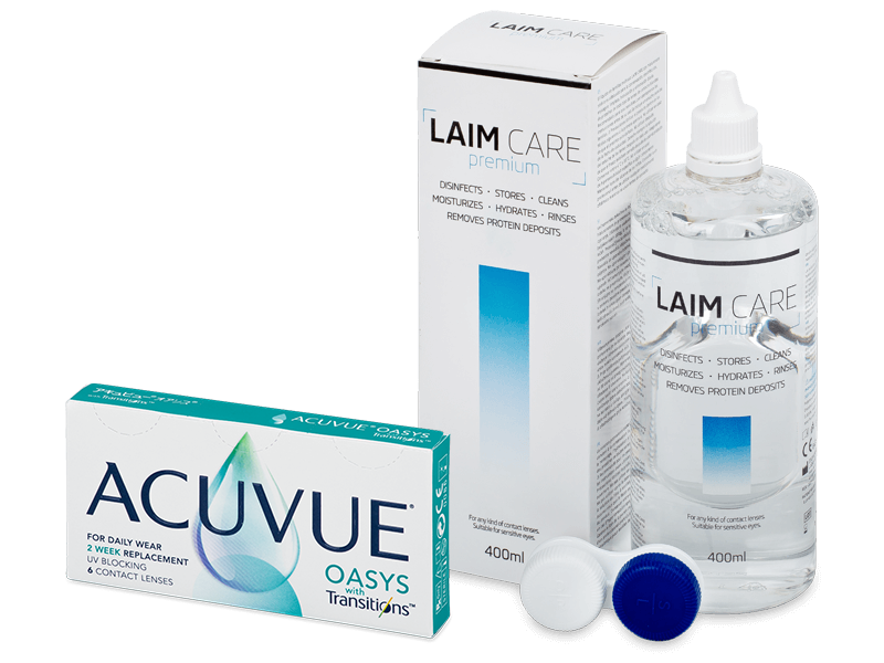 Acuvue Oasys with Transitions (6 Linsen) + Laim-Care Pflegemittel 400 ml