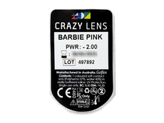 CRAZY LENS - Barbie Pink - Tageslinsen mit Stärke (2 Linsen)