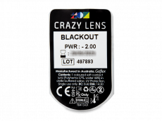 CRAZY LENS - Black Out - Tageslinsen mit Stärke (2 Linsen)