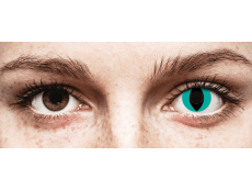 CRAZY LENS - Cat Eye Aqua - Tageslinsen ohne Stärke (2 Linsen)