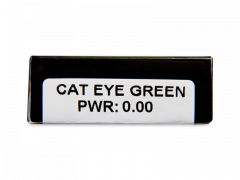 CRAZY LENS - Cat Eye Green - Tageslinsen ohne Stärke (2 Linsen)