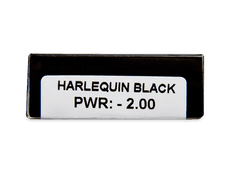 CRAZY LENS - Harlequin Black - Tageslinsen mit Stärke (2 Linsen)