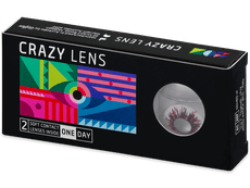 CRAZY LENS - Harlequin Black - Tageslinsen mit Stärke (2 Linsen)