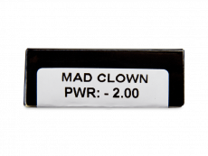 CRAZY LENS - Mad Clown - Tageslinsen mit Stärke (2 Linsen)