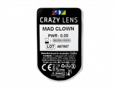 CRAZY LENS - Mad Clown - Tageslinsen ohne Stärke (2 Linsen)
