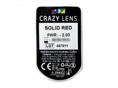 CRAZY LENS - Solid Red - Tageslinsen mit Stärke (2 Linsen)