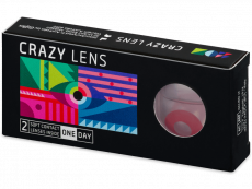 CRAZY LENS - Solid Red - Tageslinsen mit Stärke (2 Linsen)