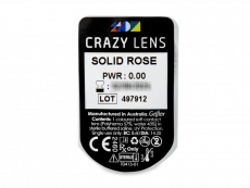 CRAZY LENS - Solid Rose - Tageslinsen ohne Stärke (2 Linsen)