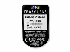 CRAZY LENS - Solid Violet - Tageslinsen ohne Stärke (2 Linsen)