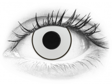 CRAZY LENS - White Black - Tageslinsen mit Stärke (2 Linsen)