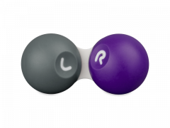 Kontaktlinsenbehälter - grau und violett 