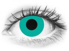 CRAZY LENS - Solid Turquoise - Tageslinsen mit Stärke (2 Linsen)