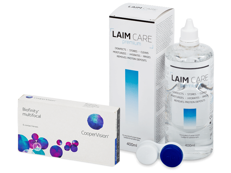 Biofinity Multifocal (6 Linsen) + Laim Care 400 ml