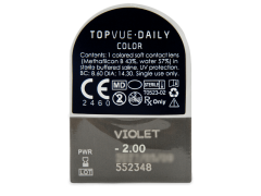 TopVue Daily Color - Violet - Tageslinsen mit Stärke (2 Linsen)