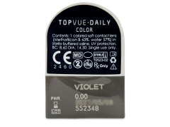 TopVue Daily Color - Violet - Tageslinsen ohne Stärke (2 Linsen)