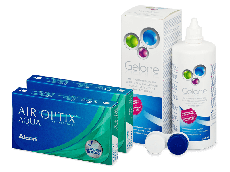 Air Optix Aqua (2x3 Linsen) + Gelone 360 ml